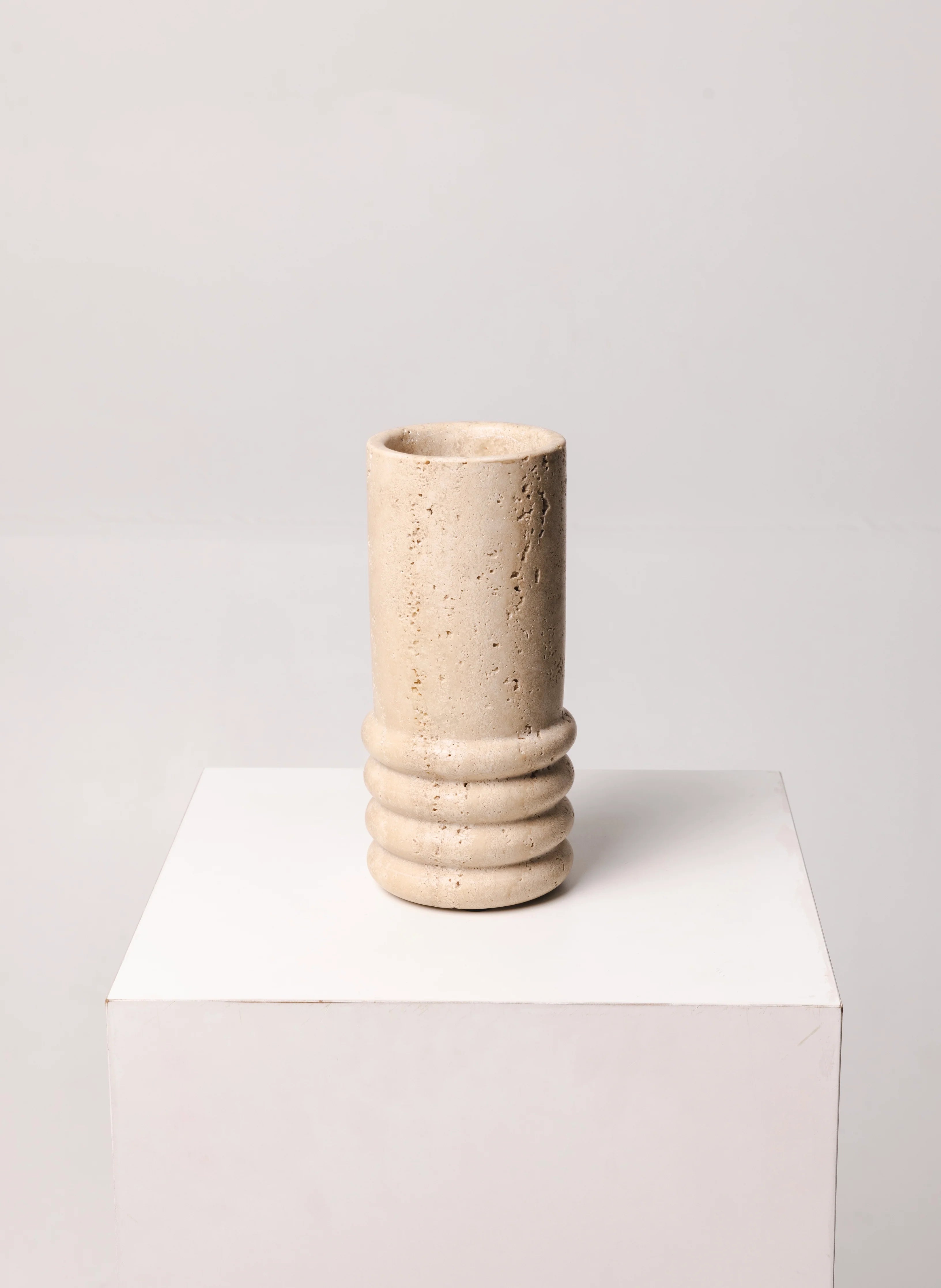 Molí Vase Travertin Ø12x25 cm