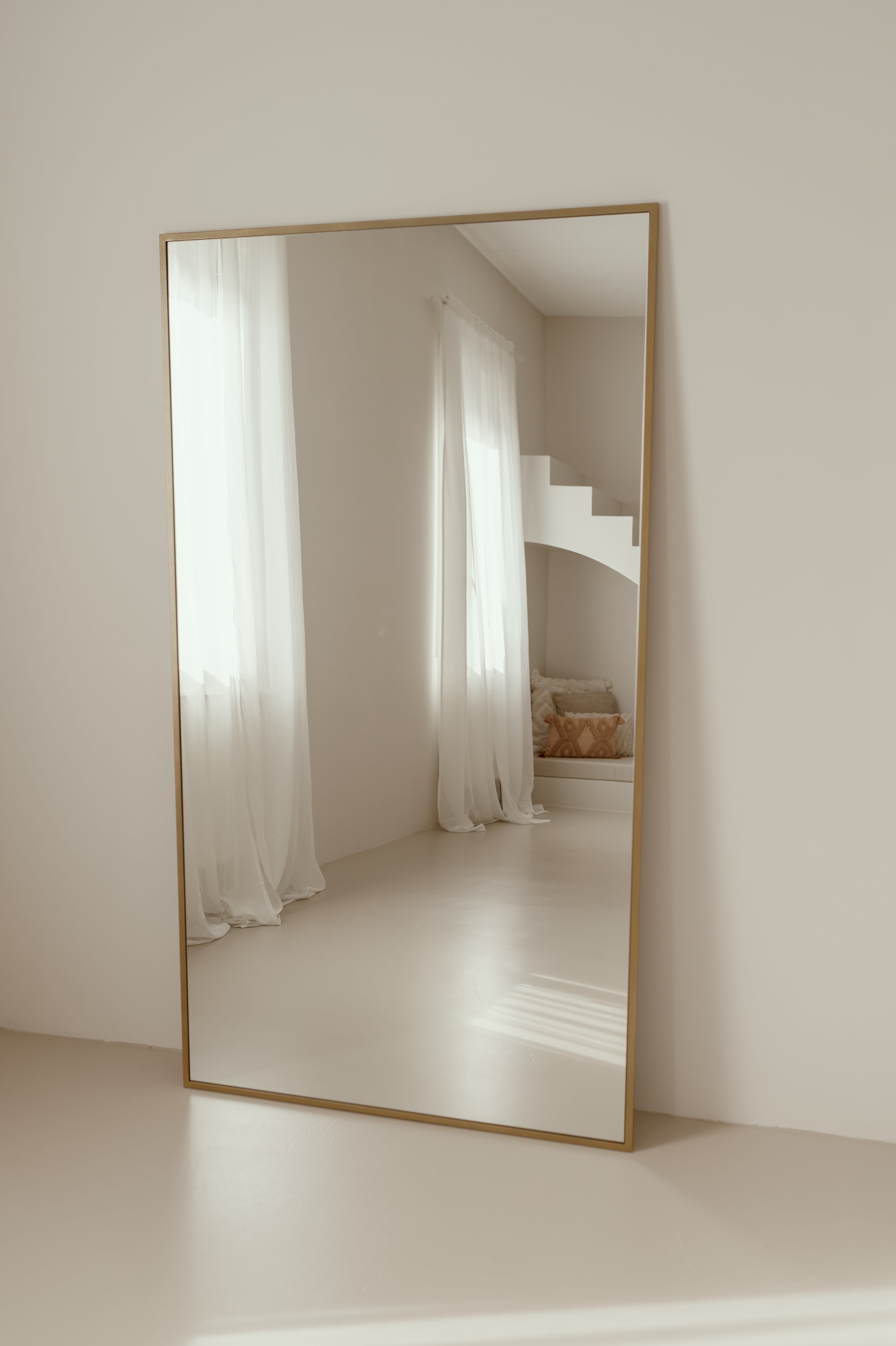 Staande spiegel rechthoek 180x100 goud