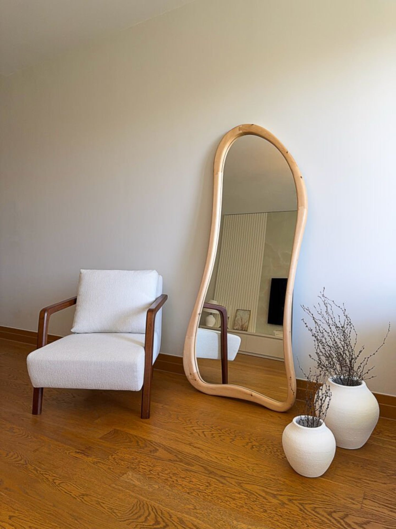 Liera – Organisk Træspejl 180x80 cm