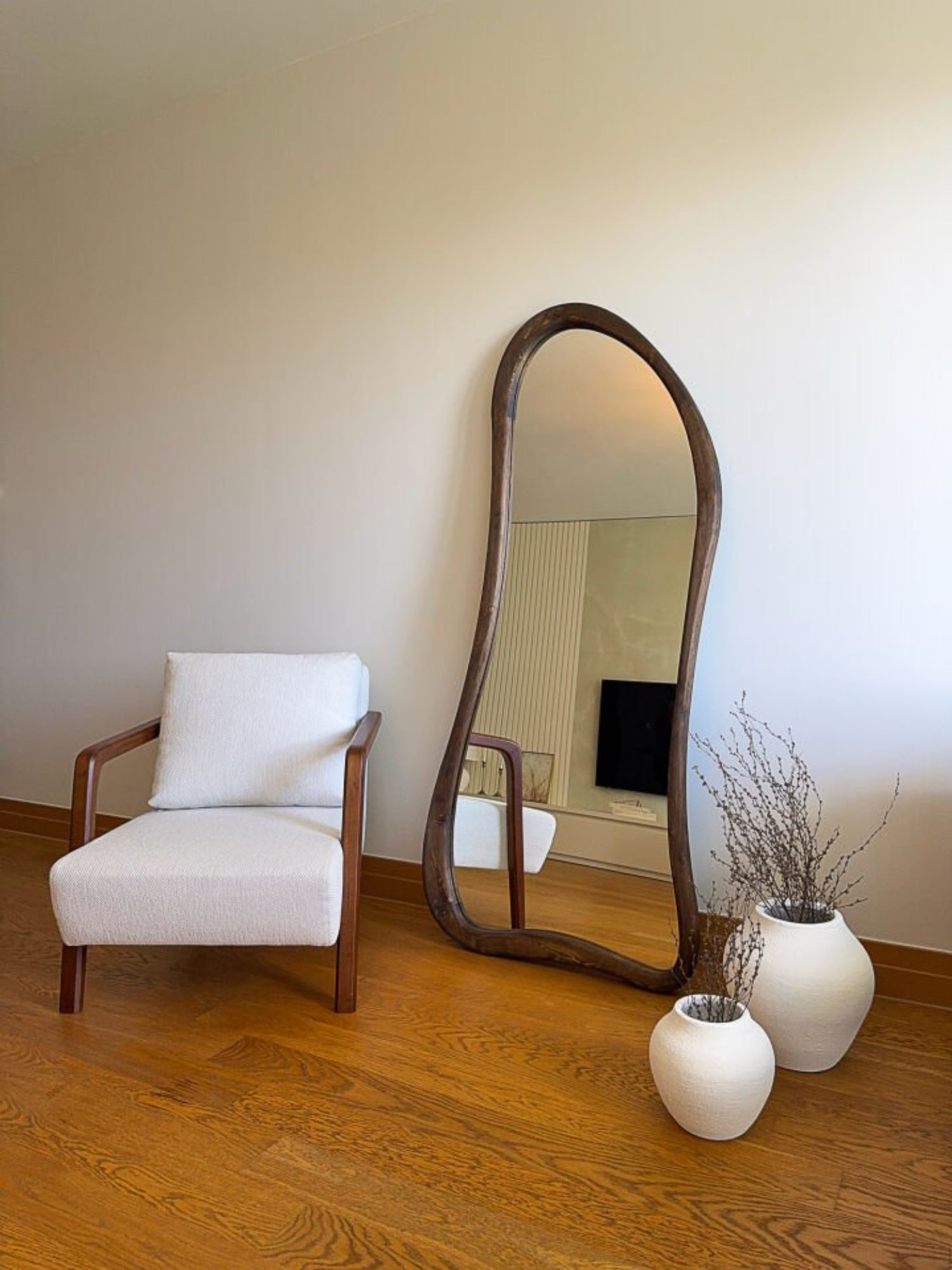 Liora – Organisk Træspejl 180x80 cm