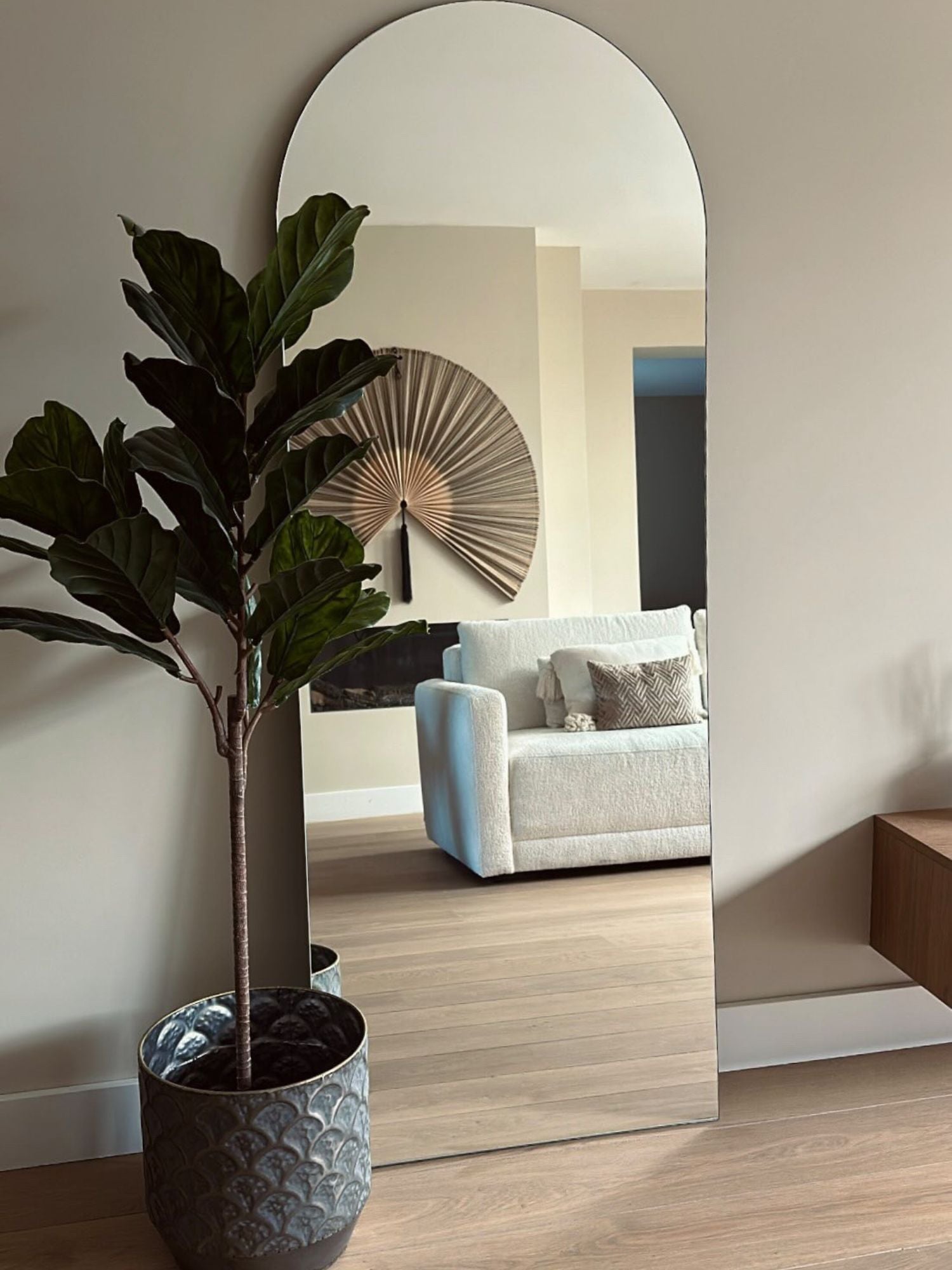 Fritstående Spejl Uden Ramme 180x70