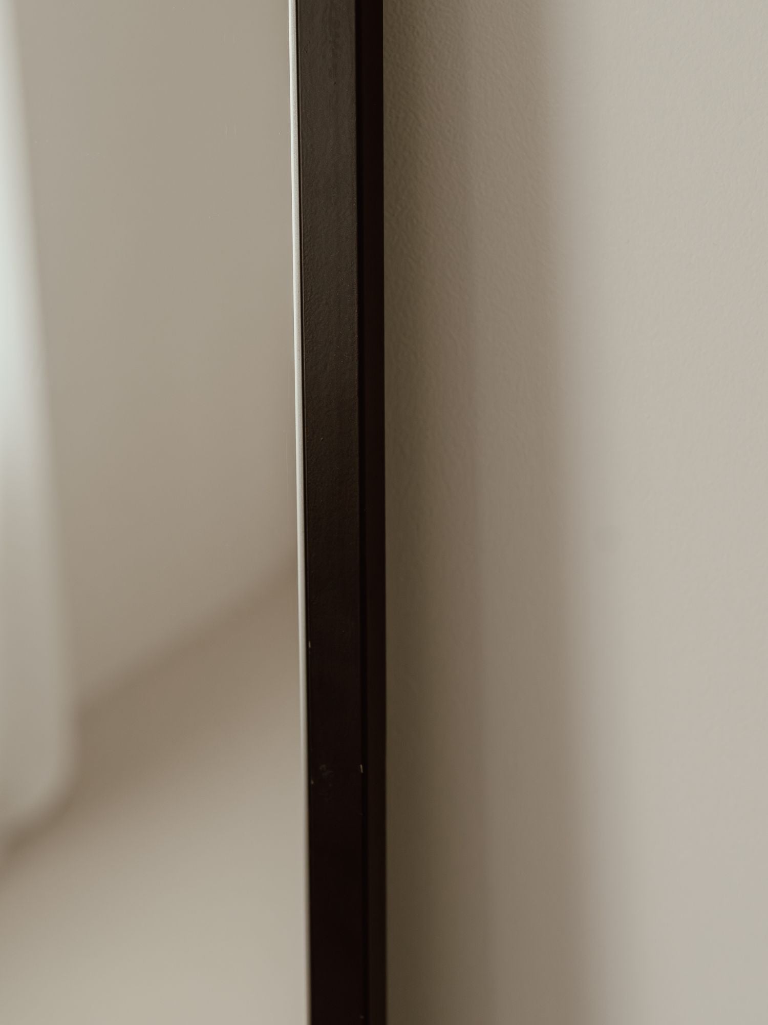 Stor Fritstående Ovalt Spejl 180x70 Sort