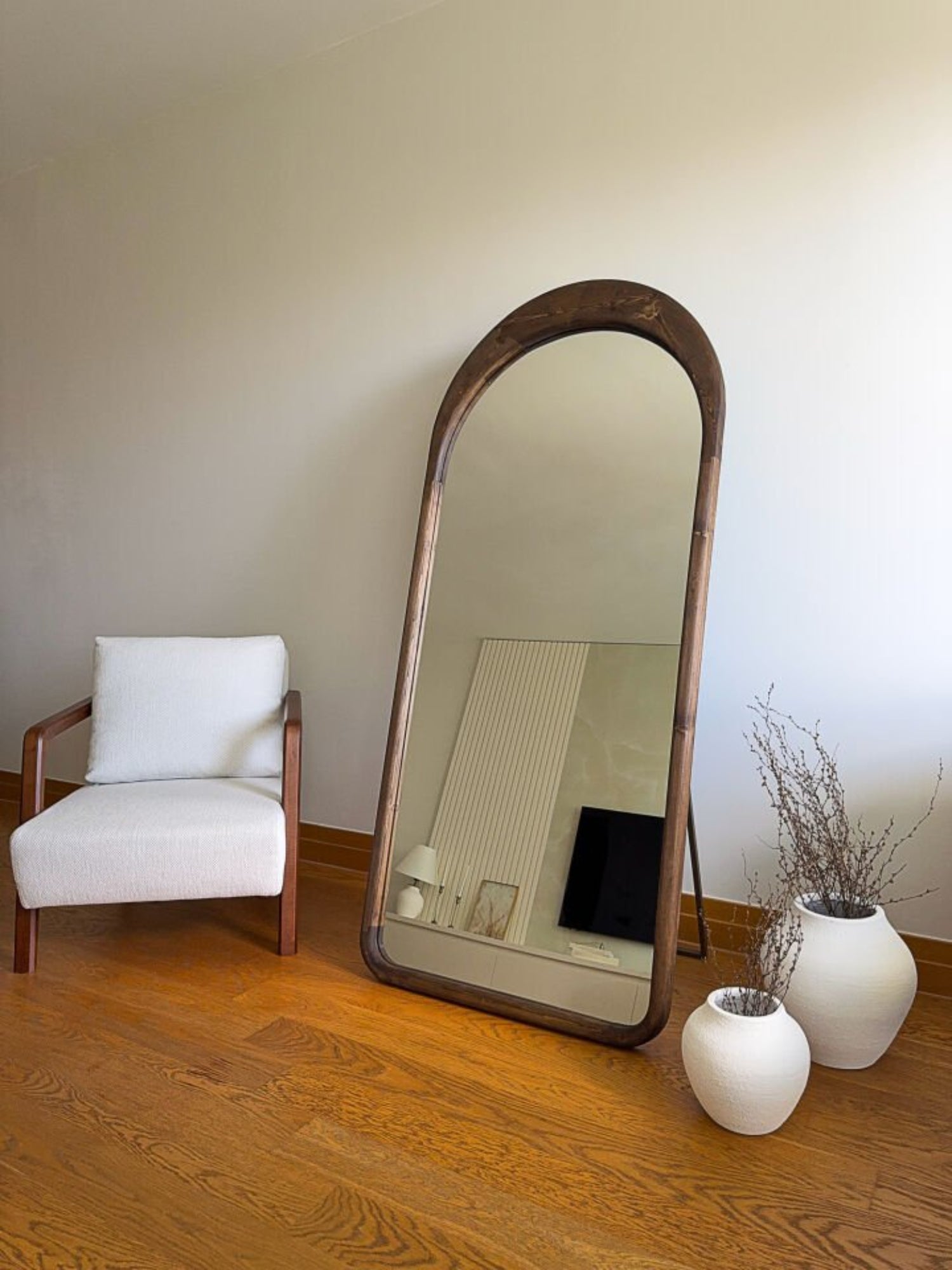 Lyska – Oval Træspejl 180x80 cm