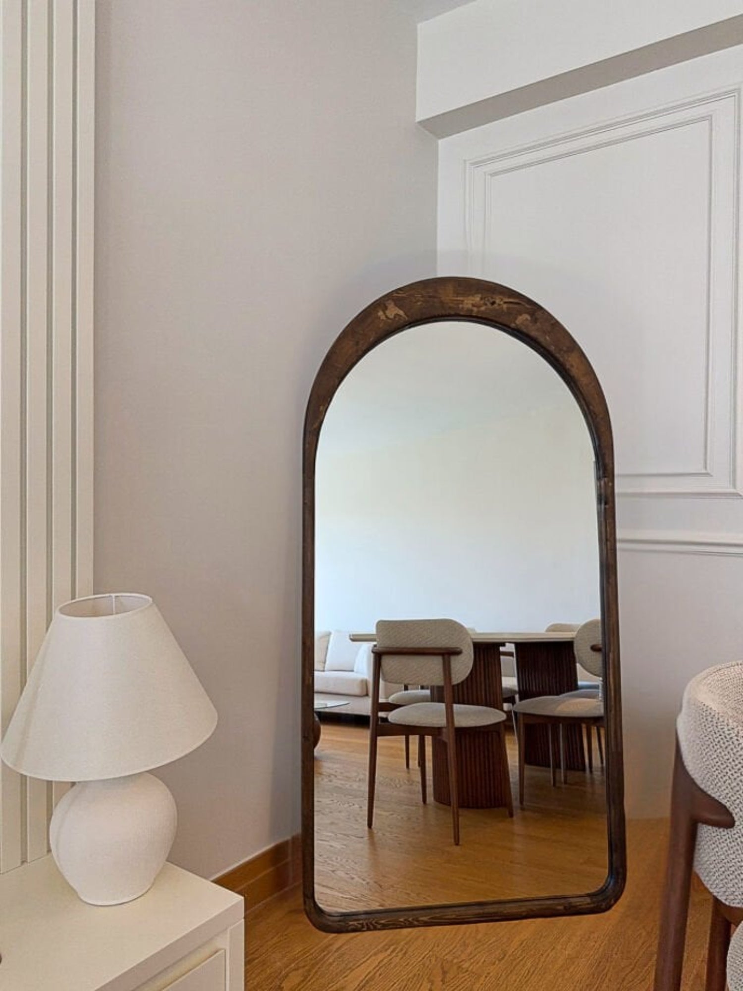 Lyska – Oval Træspejl 180x80 cm
