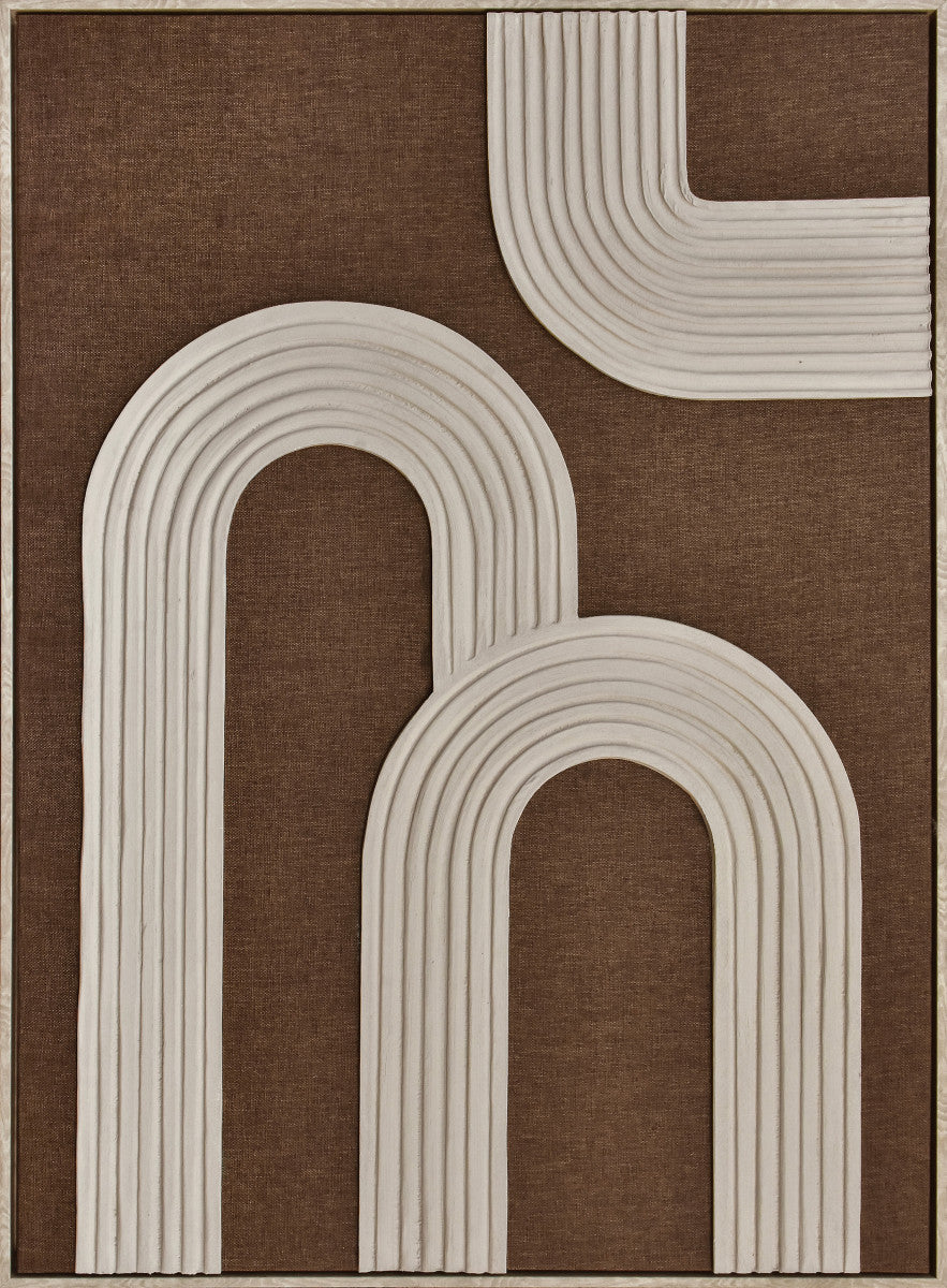3D vægdekoration 83x123 cm – brun
