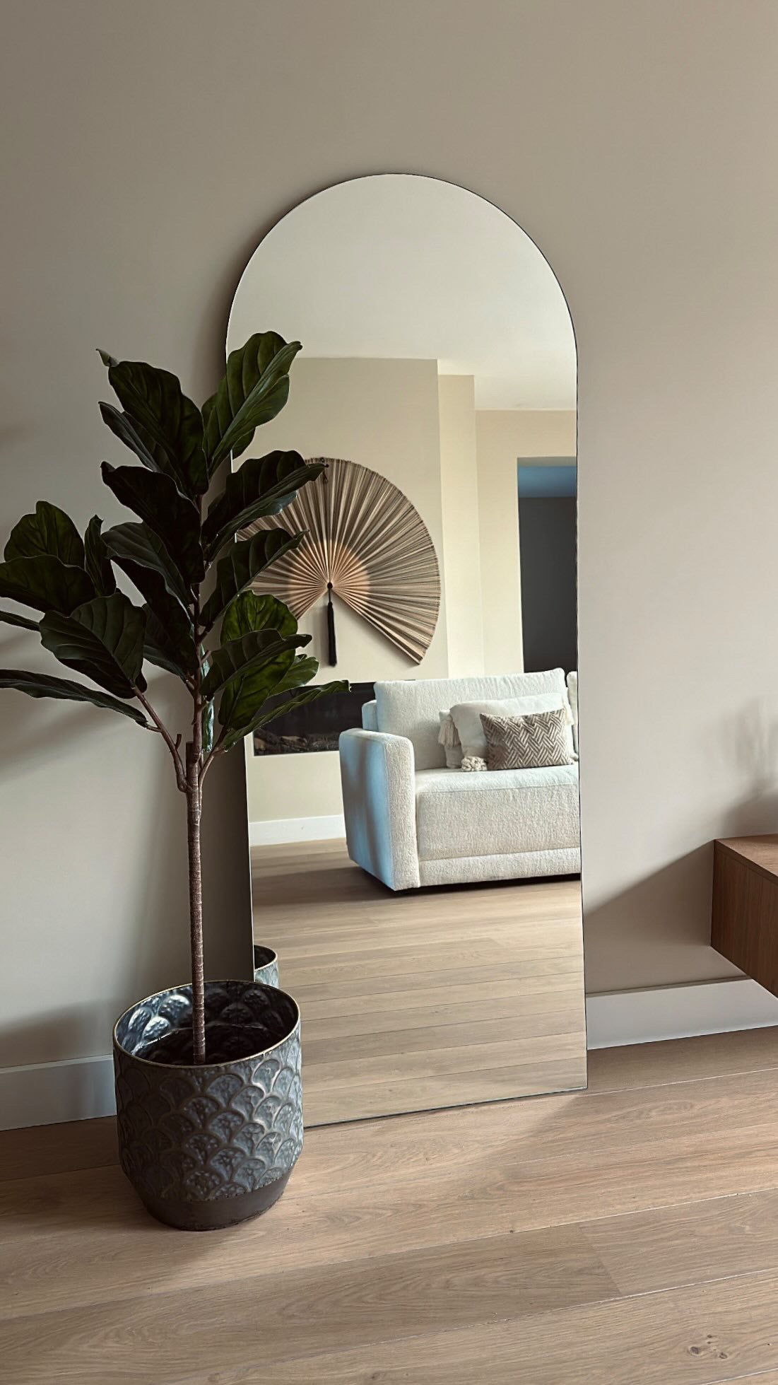 Fritstående Spejl Uden Ramme 180x70
