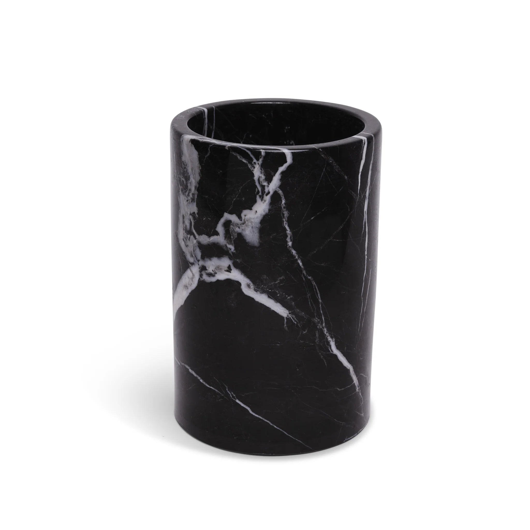 Marmorkøler / vase sort Ø12x18 cm