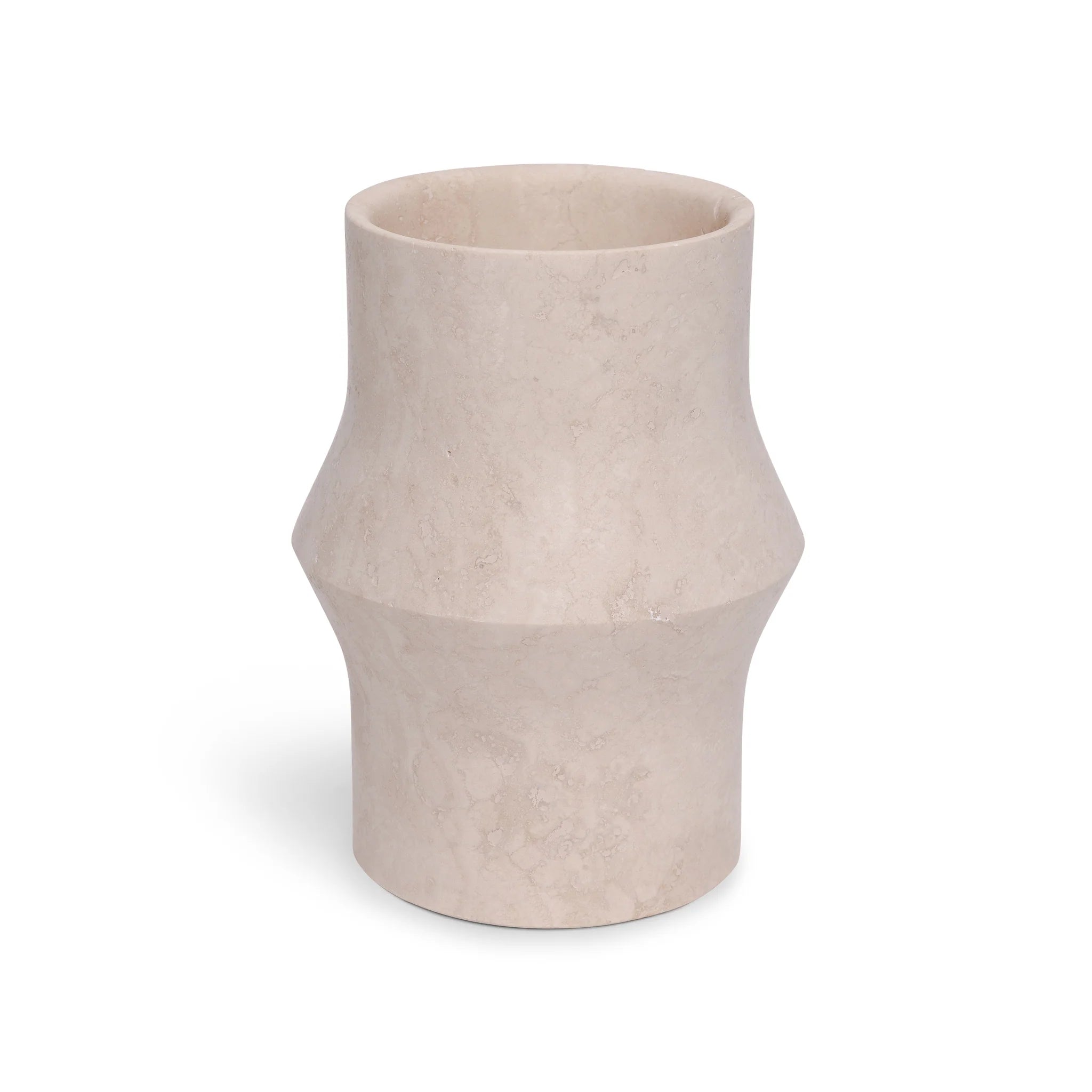 Travertin designvase Ø12x20 cm