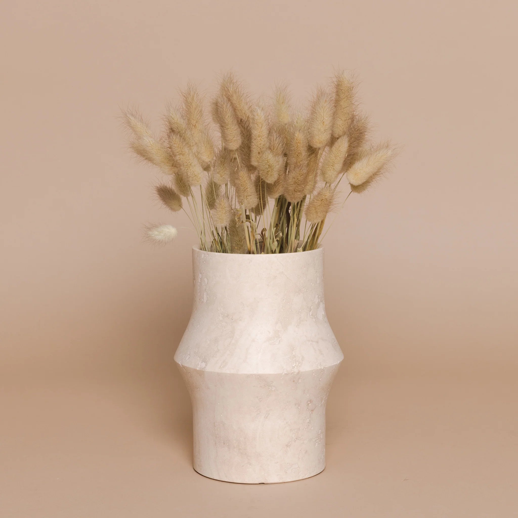Travertin designvase Ø12x20 cm