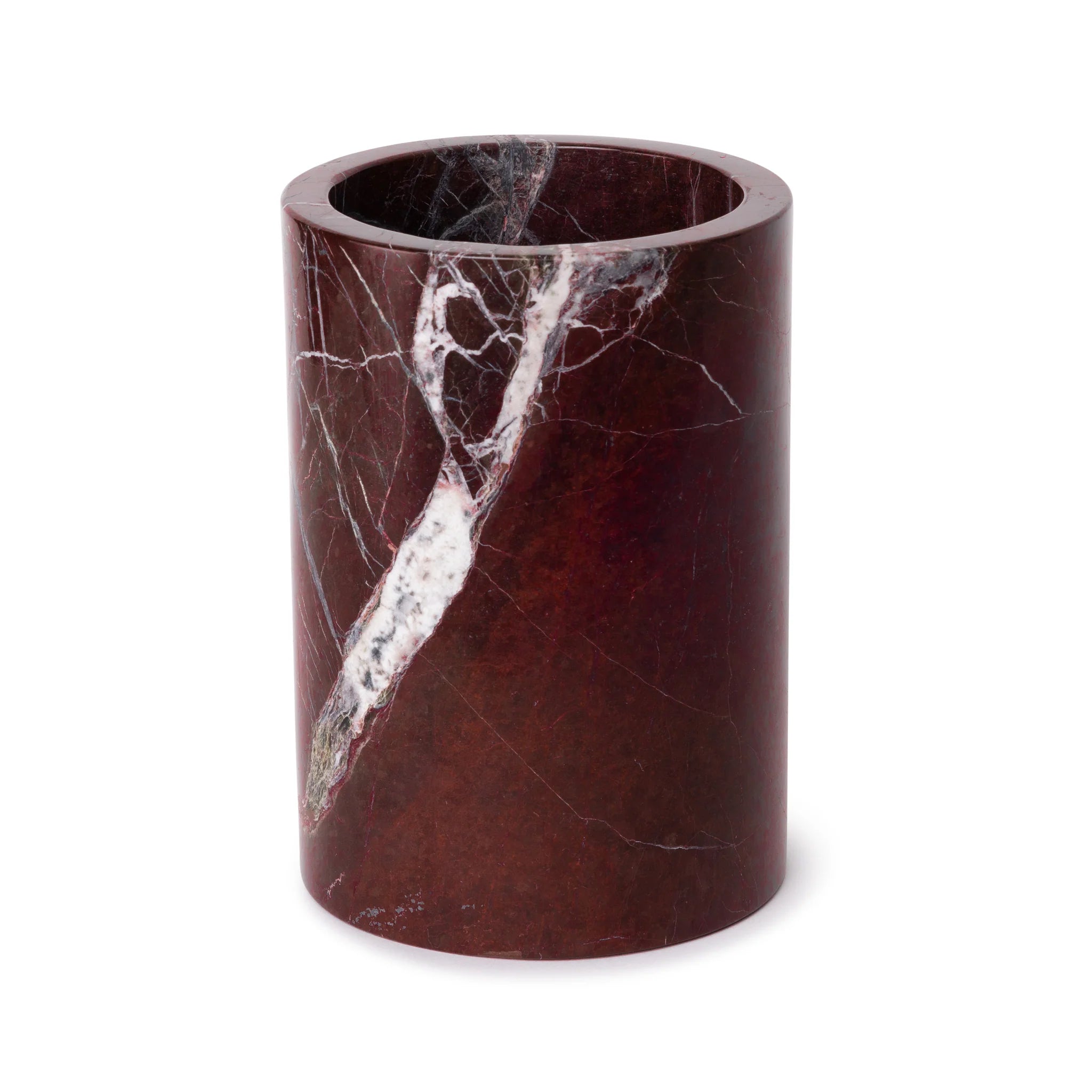 Marmorkøler / vase rød Ø12x18 cm