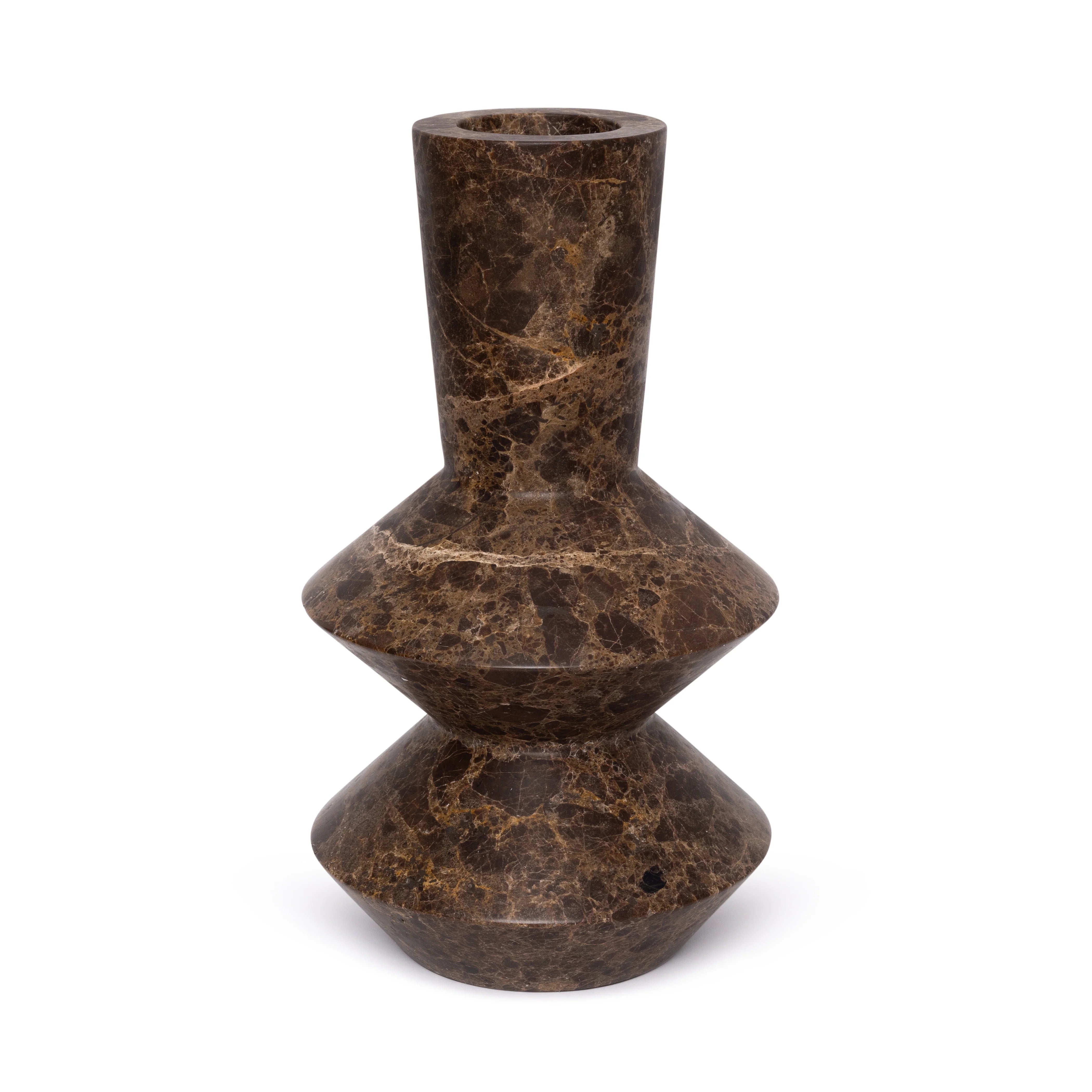 Rhombus vase – Dark Emperador H35 cm