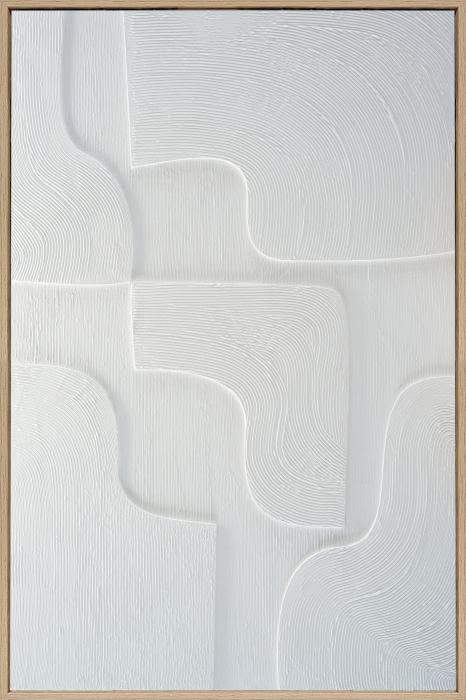 3D vægdekoration 80x120 cm – Organisk Hvid 2