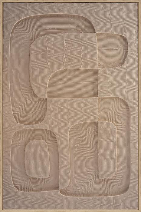 3D vægdekoration 80x120 cm – Organisk Jordtone