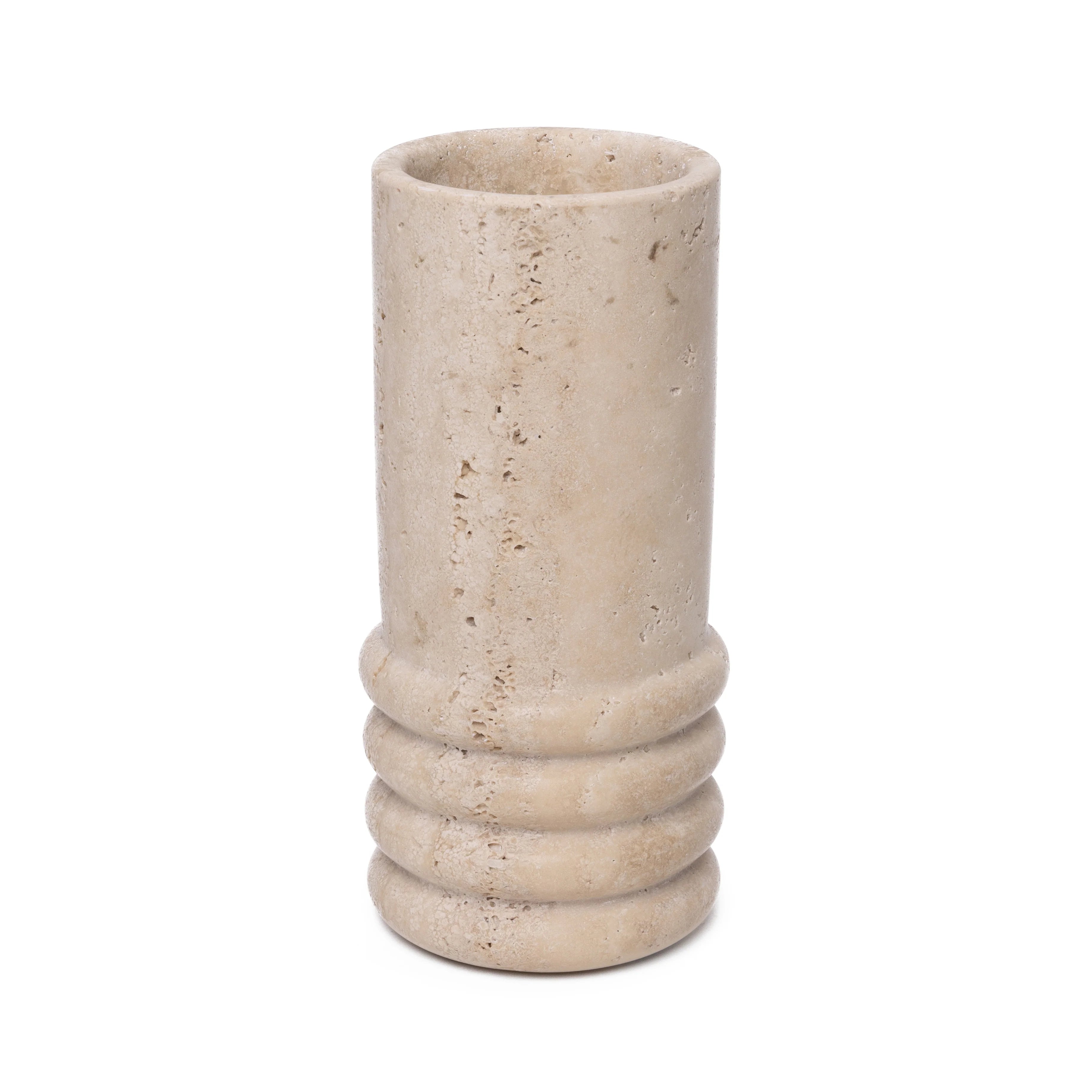 Molí Vase Travertin Ø12x25 cm