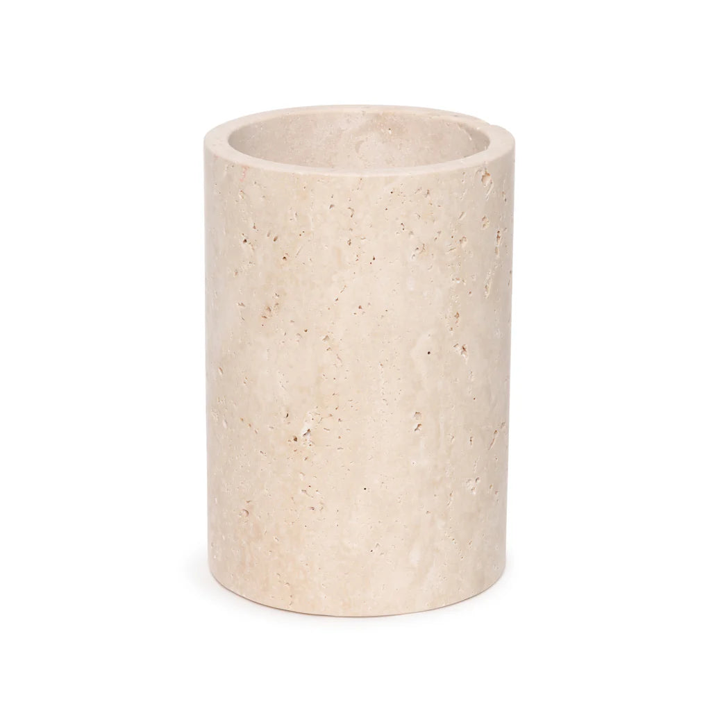 Travertin vase / vinkøler Ø12x18 cm