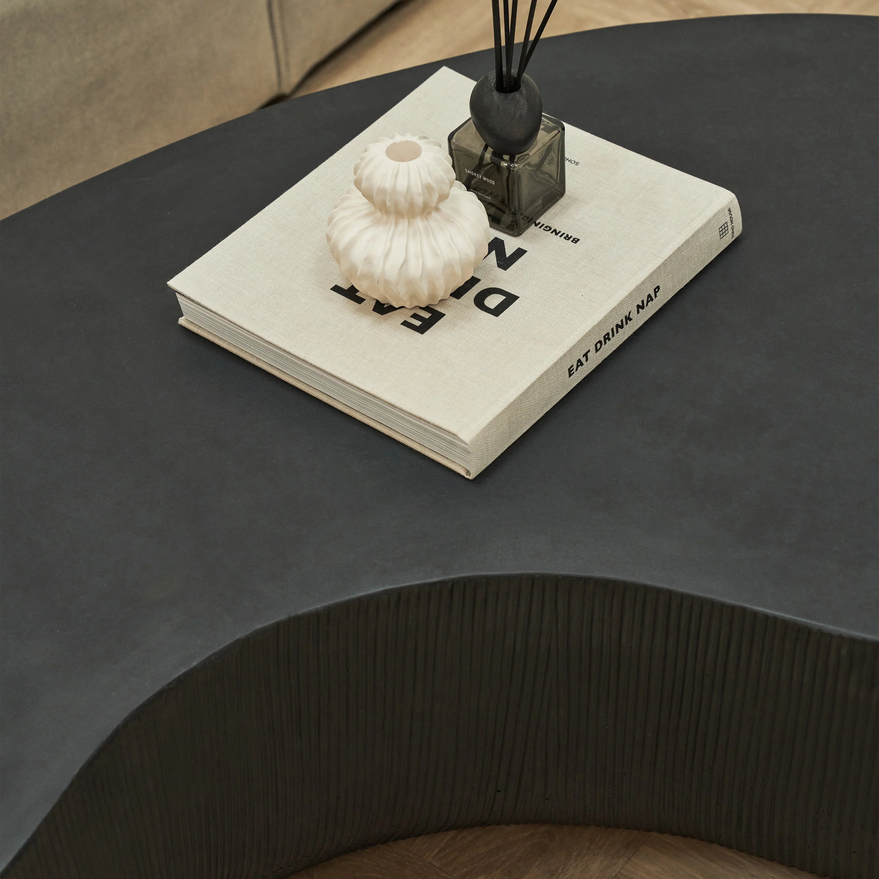 Minimalistisch Betonnen Salontafel Groot Zwart